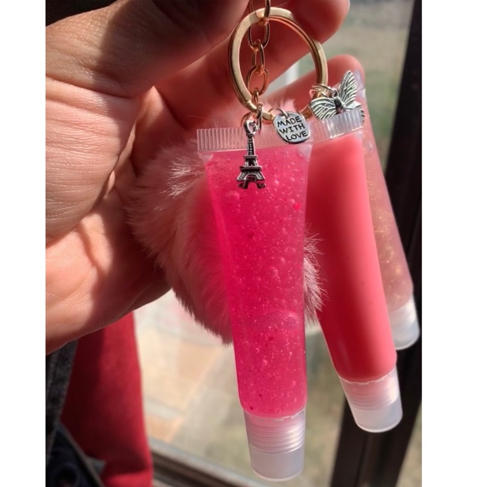 Lip gloss keychain